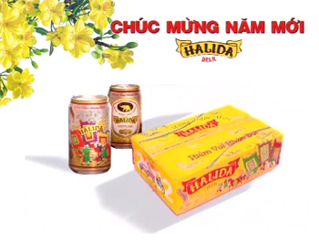Bia lon Halida