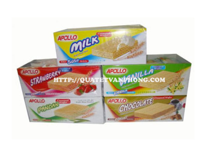 Bánh Apollo kem xốp cốm, sữa