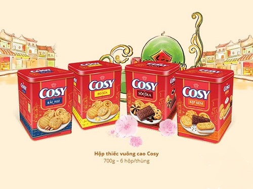 Bánh Kinh Đô Cosyhộp thiếc vuông cao