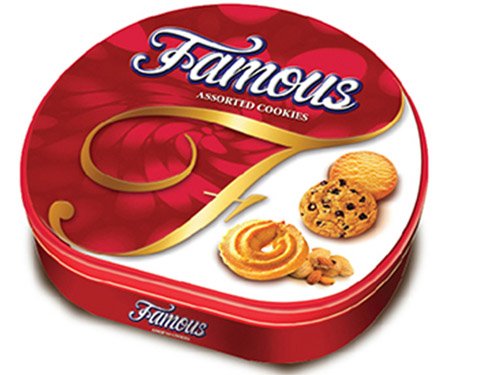Bánh Cookies hộp sắt Famous