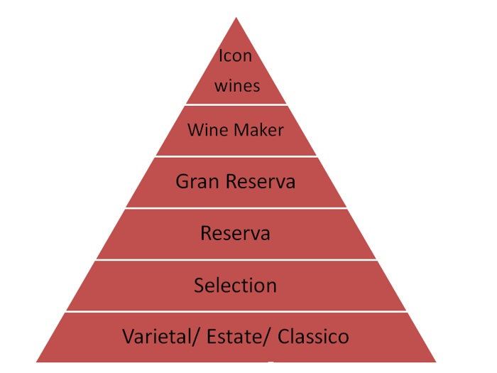 6 cấp bậc phân loại rượu vâng chile