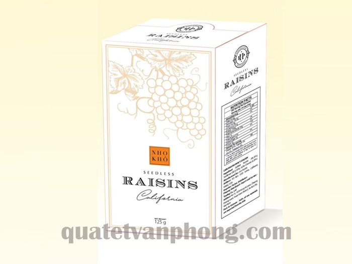 Nho khô vàng PH Rasin 125g - Hộp màu trắng