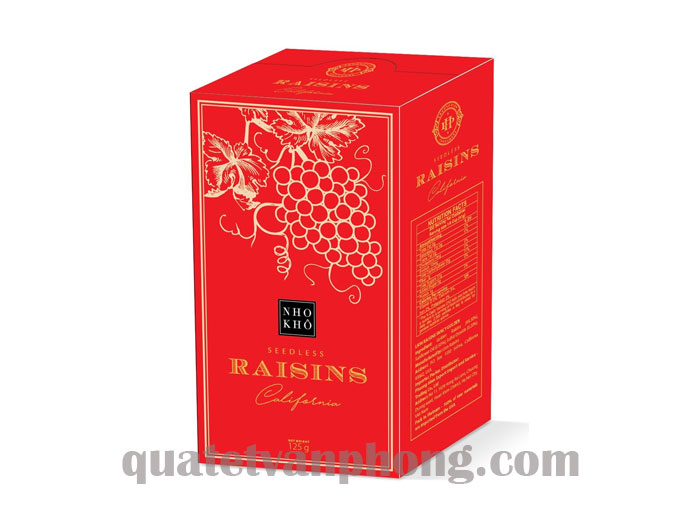 Nho khô vàng PH Rasin 125g - Hộp màu đỏ