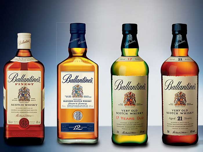 phân biệt rượu Ballantines thật giả bàng màu sắc